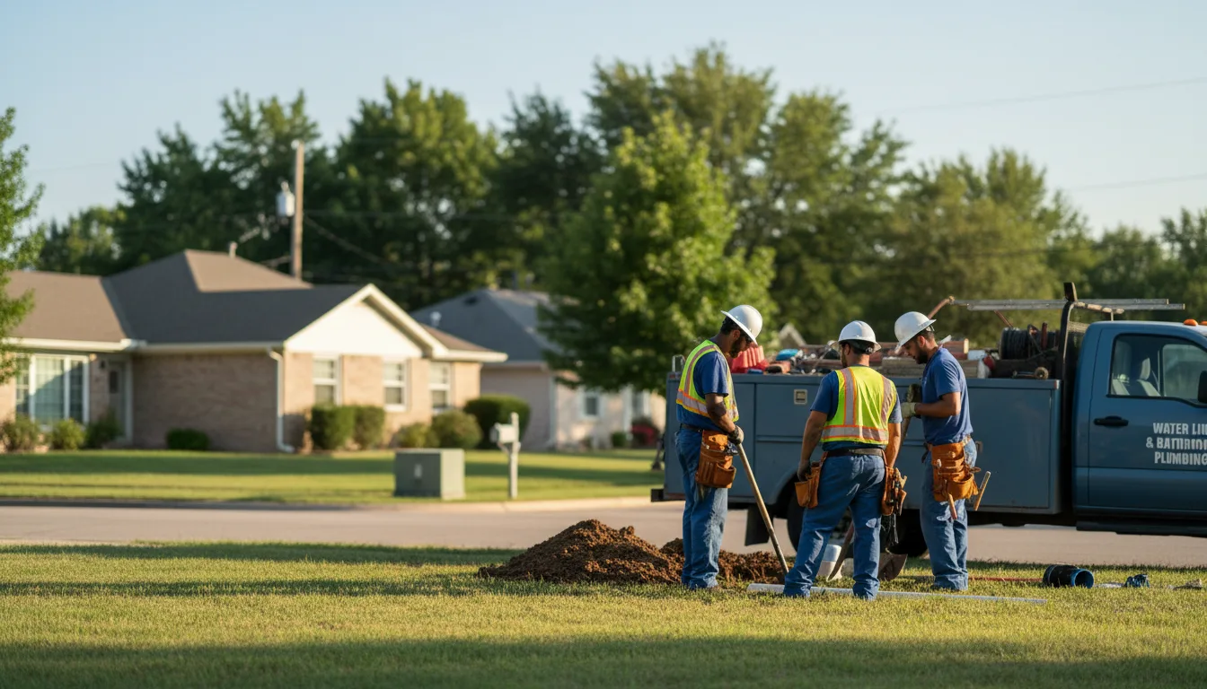 Residential water line and bathroom plumbing service in Waverly, KY